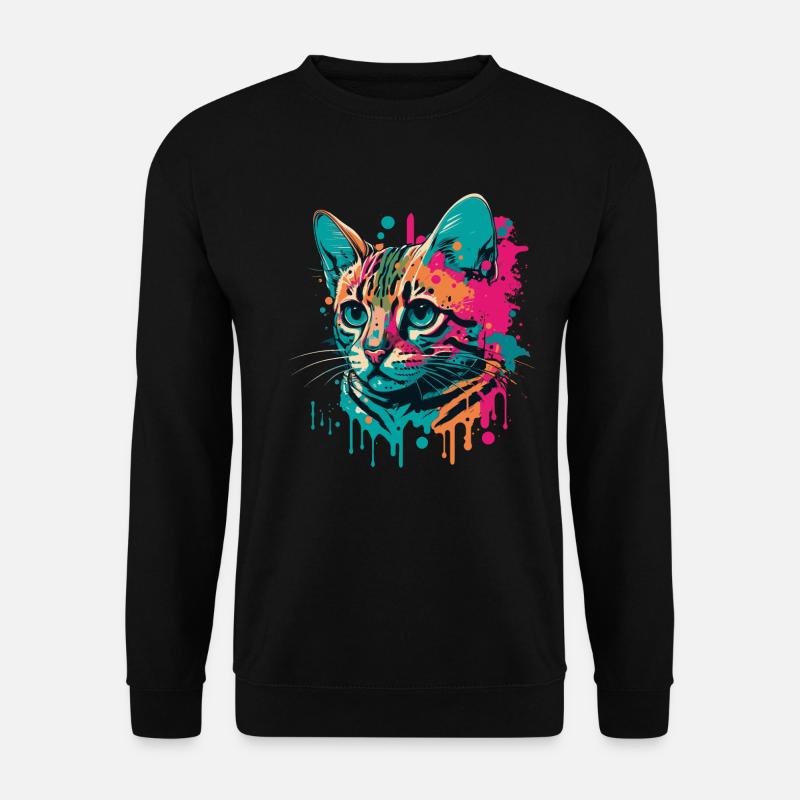 Coole Katze - Unisex Pullover - Schwarz