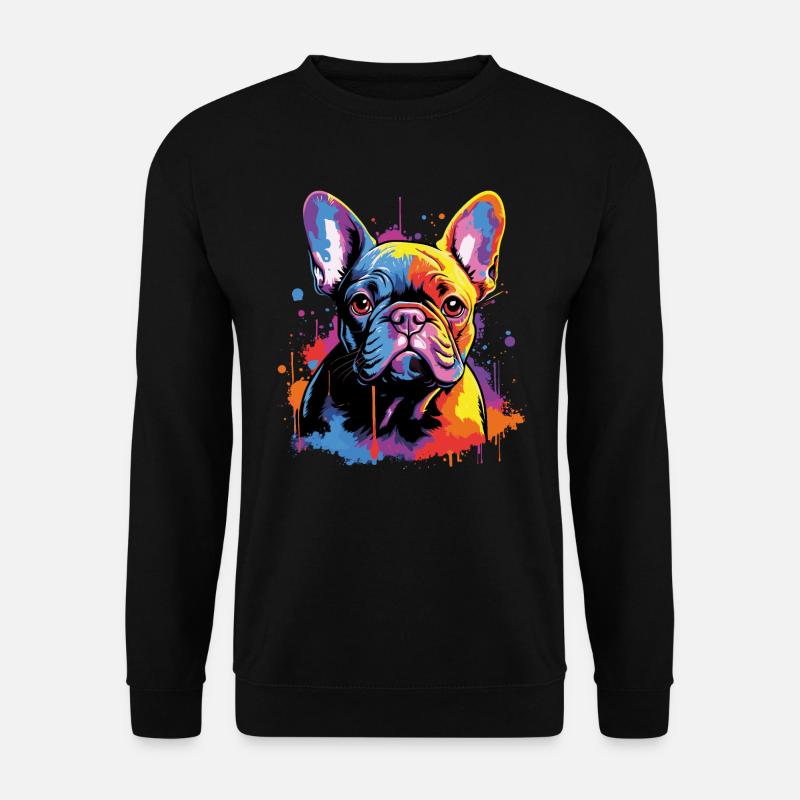 Bouledogue français mignon - Sweat-shirt Unisexe - noir