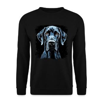Great Dane - Unisex Sweatshirt - black - Front - Alina (178cm) & Michal (187cm)
