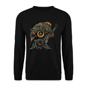 Crinchy Snail - Unisex Sweatshirt - black - Front - Alina (178cm) & Michal (187cm)