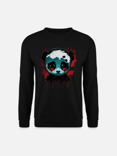 Panda mignon triste - Sweat-shirt Unisexe - noir