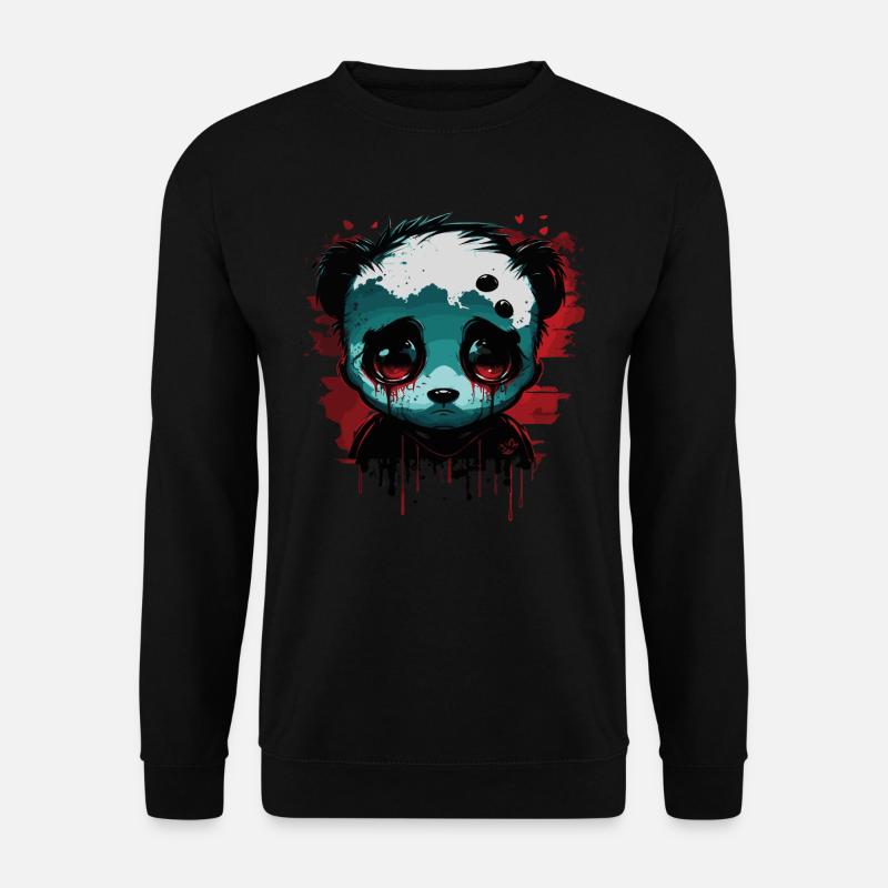 Sad Cute Panda - Unisex Sweatshirt - black