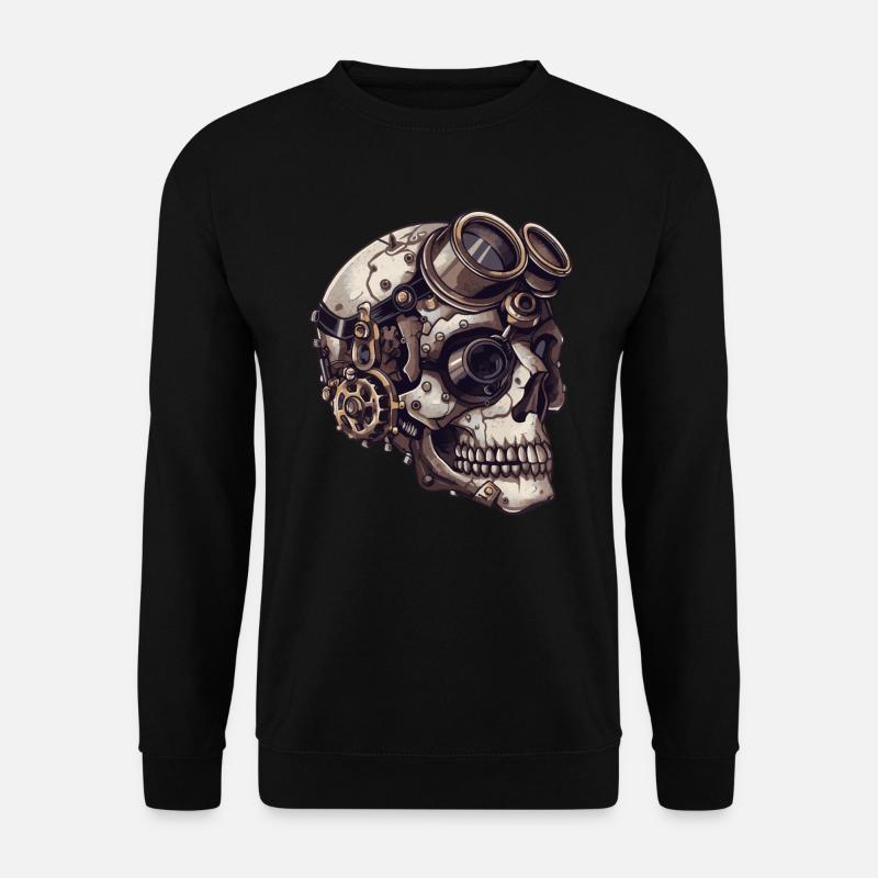 Dieselpunk Zombie Skull - Unisex Sweatshirt - black