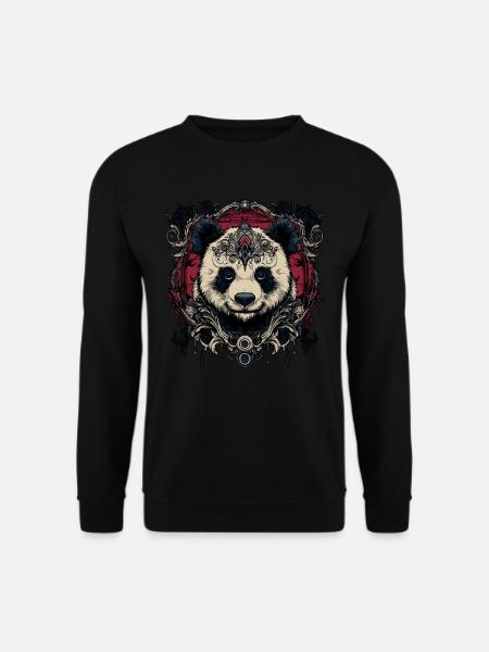 Pandabär - Unisex Pullover - Schwarz