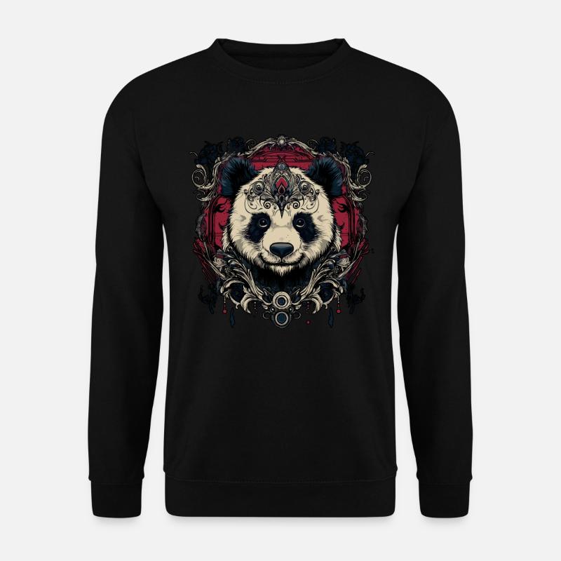 Pandabär - Unisex Pullover - Schwarz
