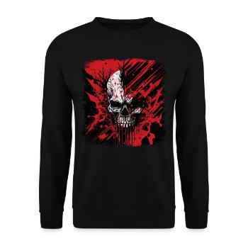 Heavy Metal Punk undead - Unisex Pullover - Schwarz - Vorne - Alina (178cm) & Michal (187cm)