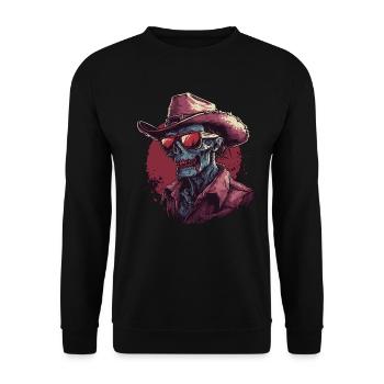 Cow-boy effrayant - Sweat-shirt Unisexe - noir - Devant - Alina (178cm) & Michal (187cm)