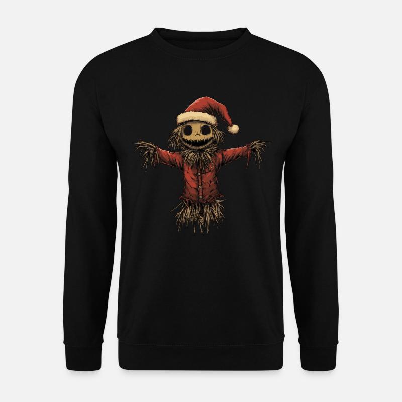 Lustige Weihnachtsvogelscheuche - Unisex Pullover - Schwarz