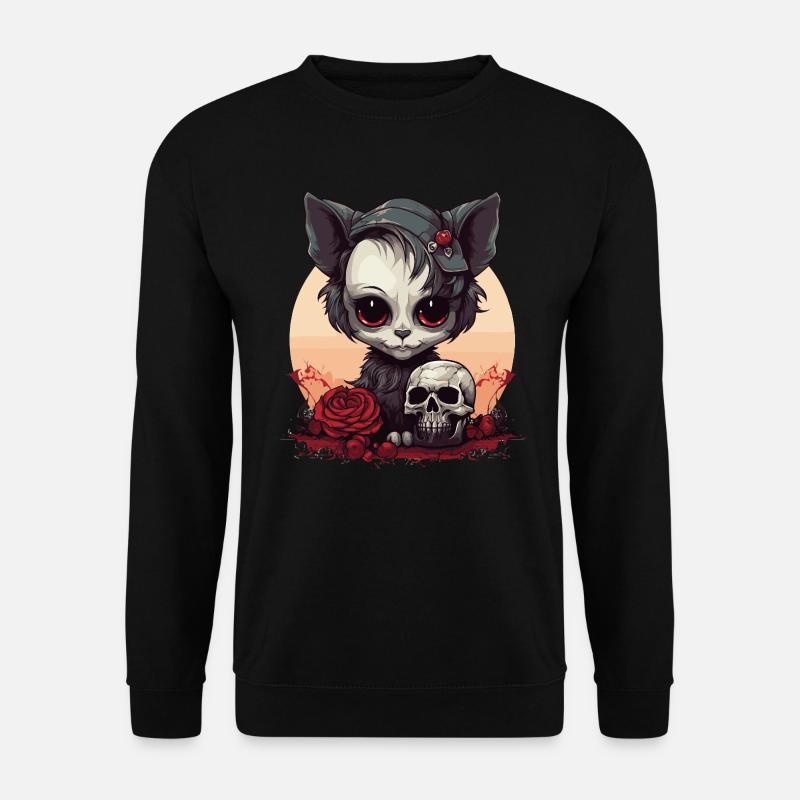Cute Emo Gothic Kitten - Unisex Sweatshirt - black