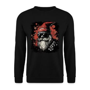 Gartenzwerg Rocker - Unisex Pullover - Schwarz - Vorne - Alina (178cm) & Michal (187cm)