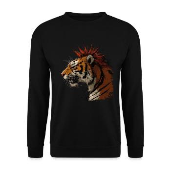 Tigerpunk - Unisex Pullover - Schwarz - Vorne - Alina (178cm) & Michal (187cm)