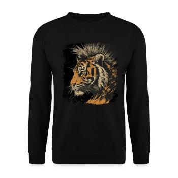 Tigerpunk - Unisex Sweatshirt - black - Front - Alina (178cm) & Michal (187cm)