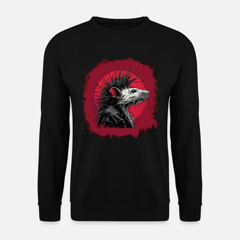 Punkrock Ratte - Unisex Pullover - Schwarz