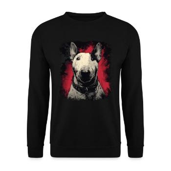 Bull terrier - Sweat-shirt Unisexe - noir - Devant - Alina (178cm) & Michal (187cm)