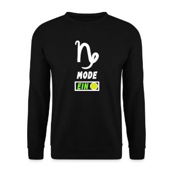 Astrologie Statement Horoskop Steinbock Tierkreis - Unisex Pullover - Schwarz - Vorne - Alina (178cm) & Michal (187cm)