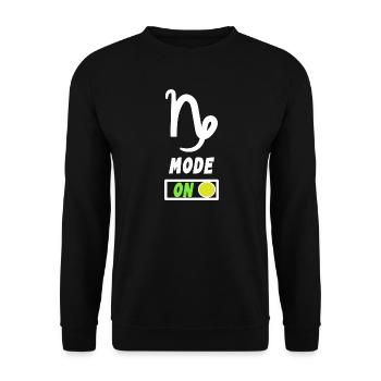 Tierkreis Statement Horoskop Steinbock Astrologie - Unisex Pullover - Schwarz - Vorne - Alina (178cm) & Michal (187cm)