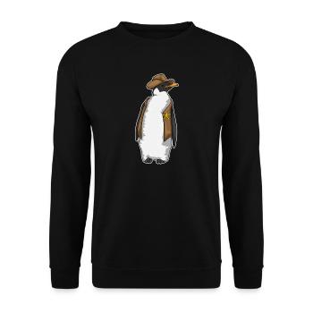 Chapeau du shérif du shérif Pingouin - Sweat-shirt Unisexe - noir - Devant - Alina (178cm) & Michal (187cm)
