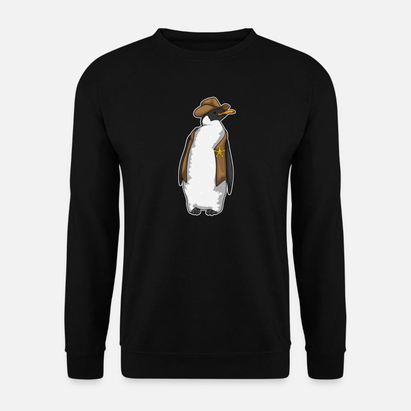 Shérif pingouin - Sweat-shirt Unisexe - noir