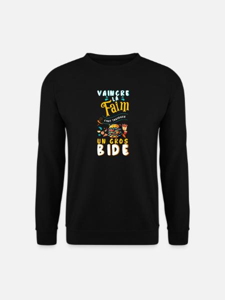 Vaincre la faim c'est toujours un gros bide - Sweat-shirt Unisexe - noir