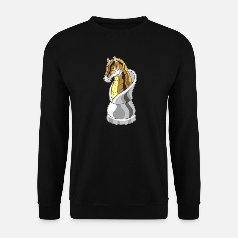 Pièce d’échecs : Chevalier, Échecs, Cheval - Sweat-shirt Unisexe - noir