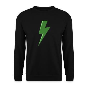 Eclair vert - Sweat-shirt Unisexe - noir - Devant - Alina (178cm) & Michal (187cm)