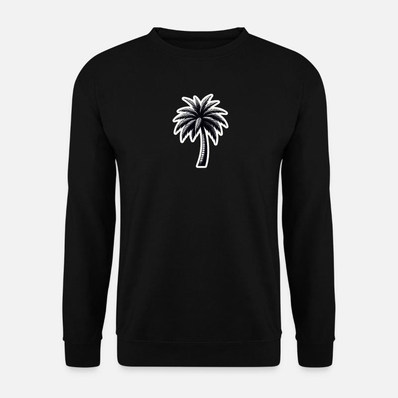 Palm tree black white - Unisex Sweatshirt - black