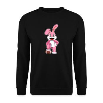 Rabbit American Football Sports - Unisex Sweatshirt - black - Front - Alina (178cm) & Michal (187cm)