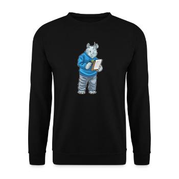 Rhino Sport Teacher School - Unisex Sweatshirt - black - Front - Alina (178cm) & Michal (187cm)