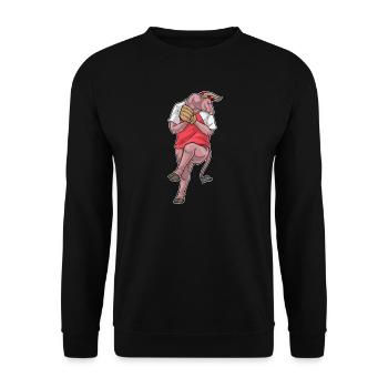 Bull Baseball Baseball Glove - Unisex Sweatshirt - black - Front - Alina (178cm) & Michal (187cm)