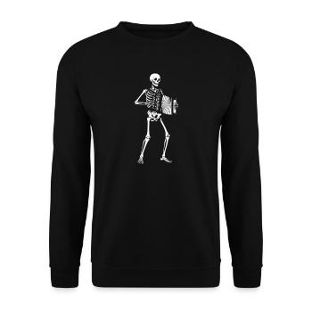 Skeleton plays Accordion Serenade - Unisex Sweatshirt - black - Front - Alina (178cm) & Michal (187cm)