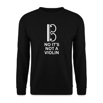 Bratschenschlüssel: Nein, das ist keine Geige. - Unisex Pullover - Schwarz - Vorne - Alina (178cm) & Michal (187cm)