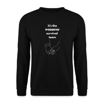 Équipe de survie du mariage - Sweat-shirt Unisexe - noir - Devant - Alina (178cm) & Michal (187cm)