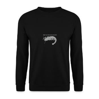 Welsmotiv und lustiger Spruch für Wallerfischer - Unisex Pullover - Schwarz - Vorne - Alina (178cm) & Michal (187cm)