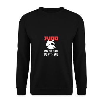 Floor be with you athlete gift - Unisex Sweatshirt - black - Front - Alina (178cm) & Michal (187cm)