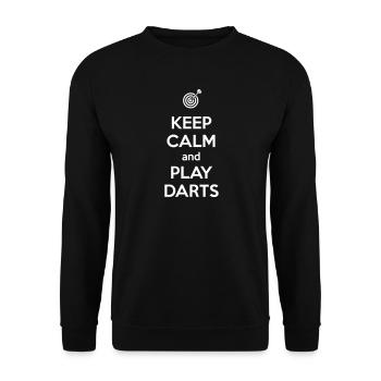 Keep Calm and Play Darts - Sweat-shirt Unisexe - noir - Devant - Alina (178cm) & Michal (187cm)