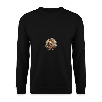 Le chien Shiba Inu dort sur des oreillers - Sweat-shirt Unisexe - noir - Devant - Alina (178cm) & Michal (187cm)