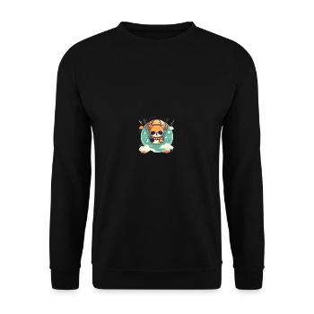 Saut en parachute d'aventure pour chien Shiba Inu - Sweat-shirt Unisexe - noir - Devant - Alina (178cm) & Michal (187cm)