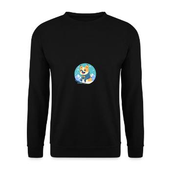 Chien Shiba Inu Sports d'hiver Snowboard Snow - Sweat-shirt Unisexe - noir - Devant - Alina (178cm) & Michal (187cm)