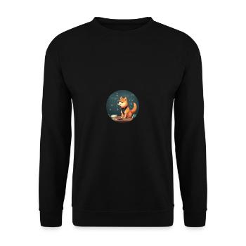 Dog Shiba Inu Teacher Lessons School University - Unisex Sweatshirt - black - Front - Alina (178cm) & Michal (187cm)