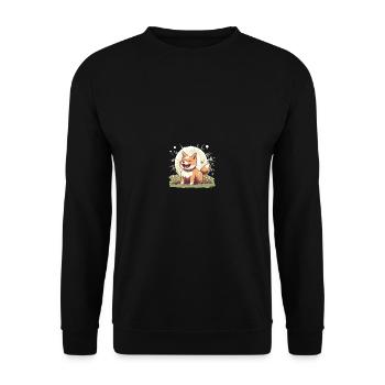 Dog Shiba Inu good mood laughing with sun - Unisex Sweatshirt - black - Front - Alina (178cm) & Michal (187cm)