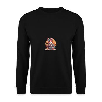 Chien japonais Shiba Inu végétarien - Sweat-shirt Unisexe - noir - Devant - Alina (178cm) & Michal (187cm)