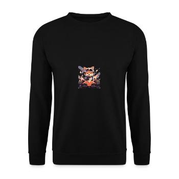 Chien japonais Shiba Inu, pilote de course - Sweat-shirt Unisexe - noir - Devant - Alina (178cm) & Michal (187cm)