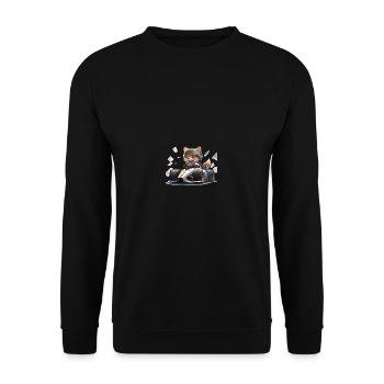 japanisch Hund Shiba Inu Auto Rennsport Rennfahrer - Unisex Pullover - Schwarz - Vorne - Alina (178cm) & Michal (187cm)
