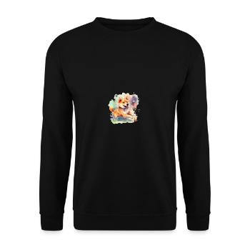 Ballon de sport japonais Shiba Inu pour chien - Sweat-shirt Unisexe - noir - Devant - Alina (178cm) & Michal (187cm)
