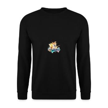 japanisch Hund Shiba Inu Sport Billard Snooker - Unisex Pullover - Schwarz - Vorne - Alina (178cm) & Michal (187cm)