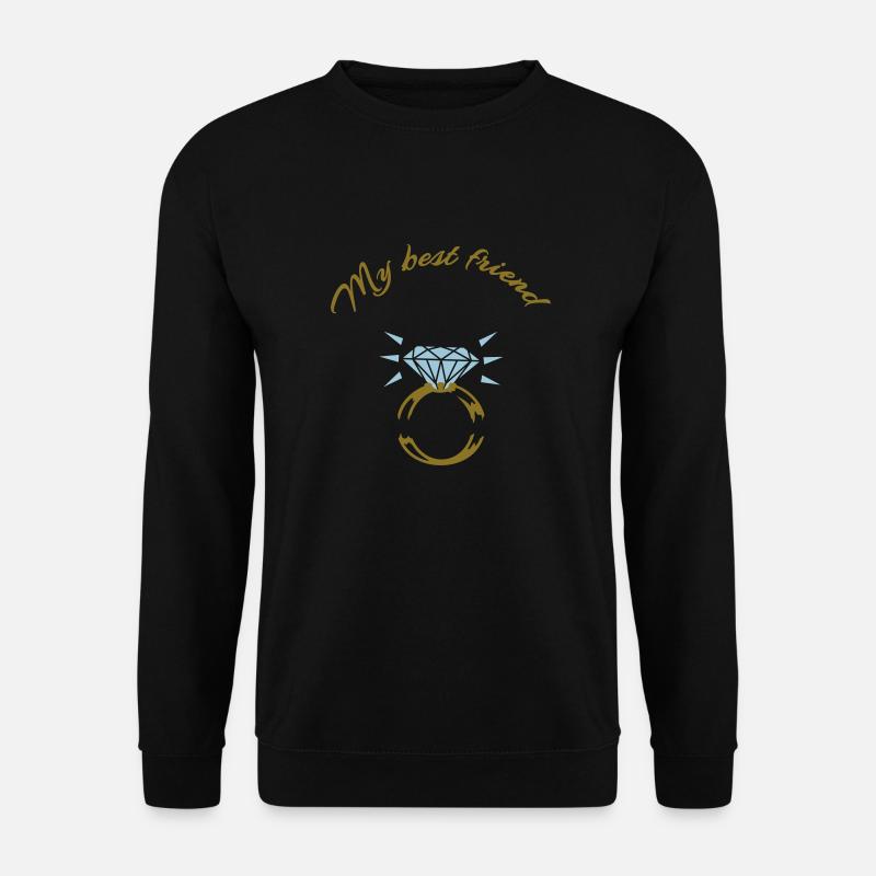 Diamantring / diamond ring (2c) - Unisex Pullover - Schwarz