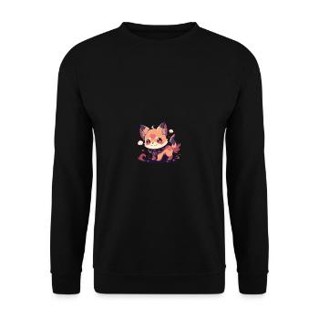 Japanese dog Shiba Inu devil cute villain - Unisex Sweatshirt - black - Front - Alina (178cm) & Michal (187cm)
