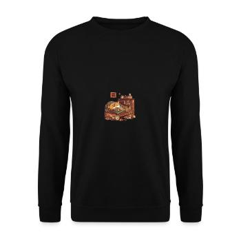 Le chien Shiba Inu dort en lisant - Sweat-shirt Unisexe - noir - Devant - Alina (178cm) & Michal (187cm)