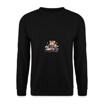 japanisch Hund Shiba Inu Auto Rennsport Rennfahrer - Unisex Pullover - Schwarz - Vorne - Alina (178cm) & Michal (187cm)