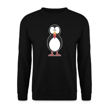 Papageitaucher Puffin Papageientaucher - Unisex Pullover - Schwarz - Vorne - Alina (178cm) & Michal (187cm)